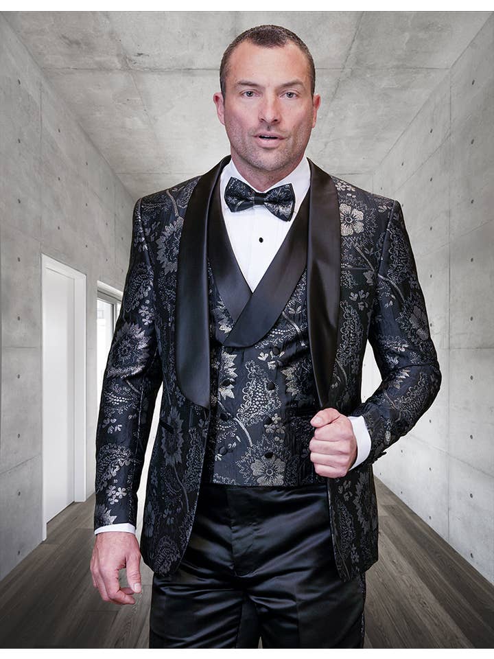 Statement Clothing - Wholesale Tuxedo Set - Men's - Delano-3 Everyday Elegance 3pc Tuxedo Set