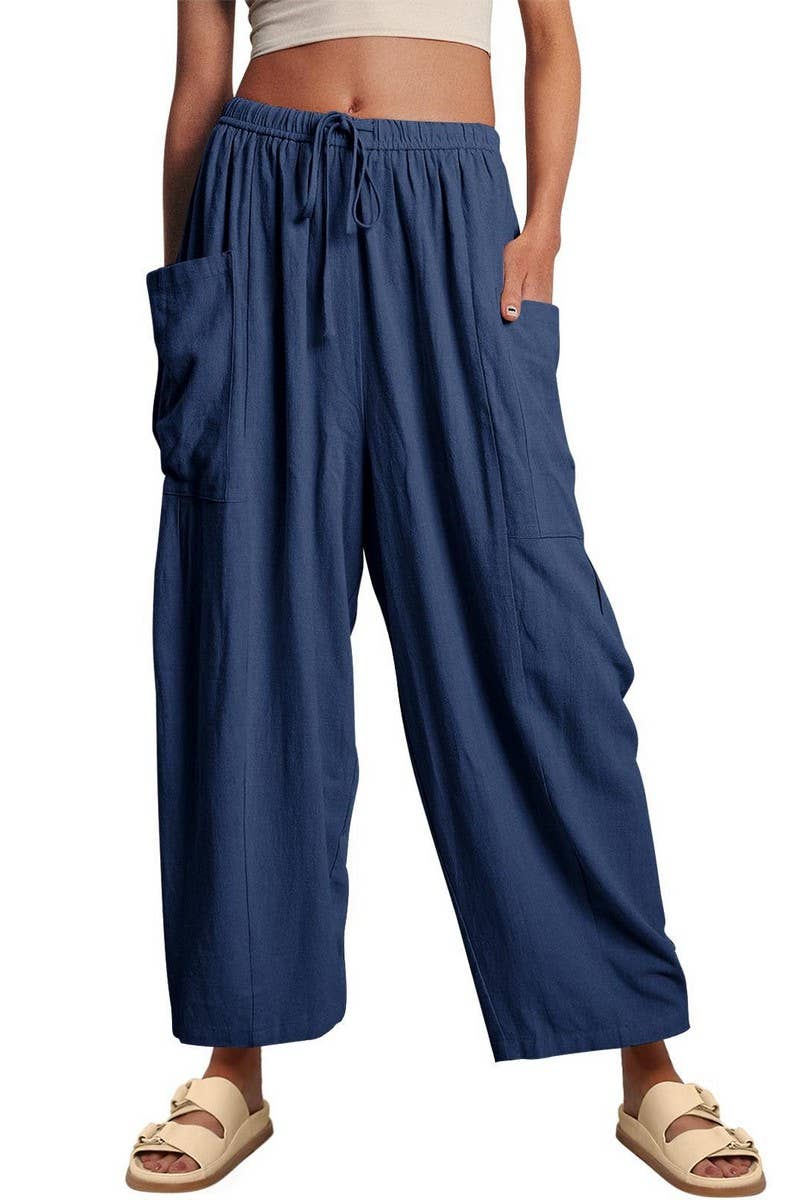 NINEXIS - Wholesale Pants - Women's - CWBLP0709_LOOSE CASUAL COTTON AND LINEN TROUSERS24