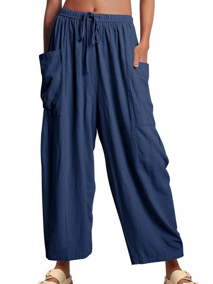 NINEXIS - Wholesale Pants - Women's - CWBLP0709_LOOSE CASUAL COTTON AND LINEN TROUSERS24