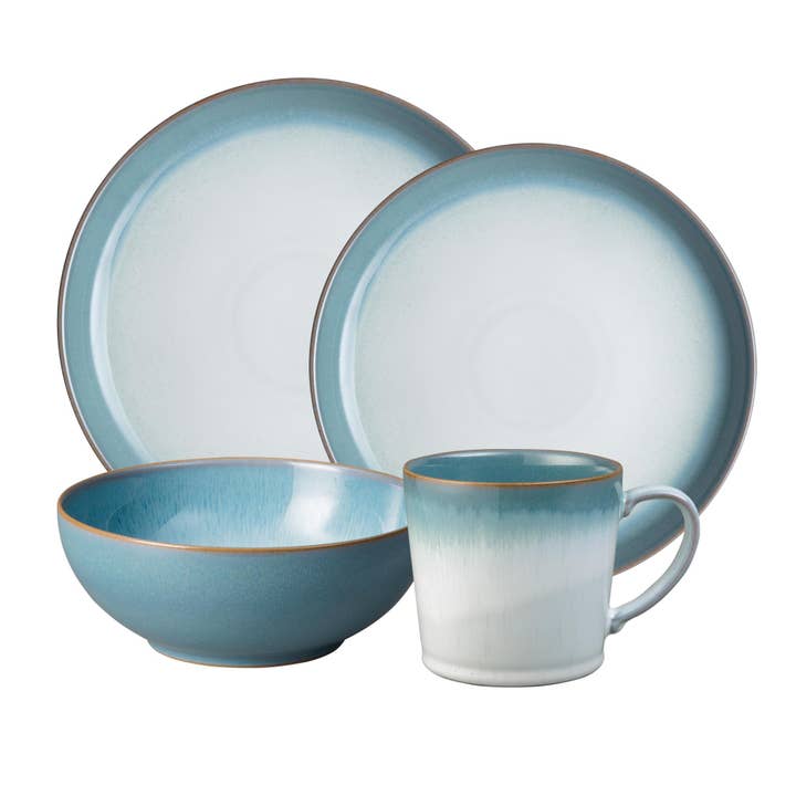 Denby - Wholesale Dinnerware Set - Azure Haze Coupe 16 Pc Set
