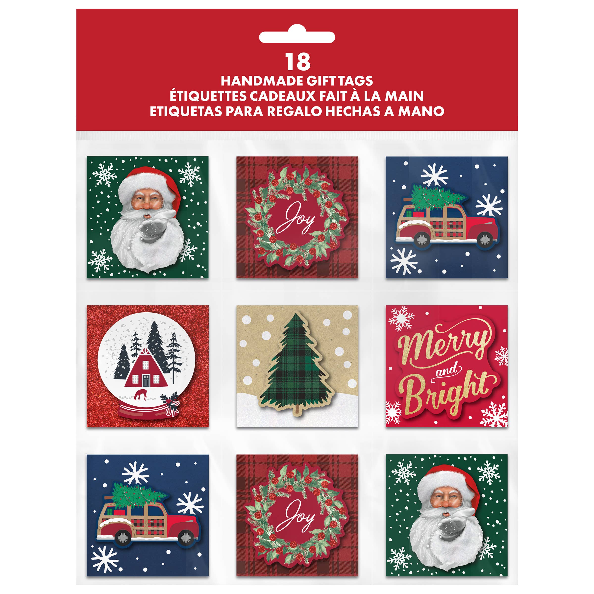 Papercraft - Wholesale Gift Tag Label - Counter Display - 18CT Handmade Gift Tags Trad / Whim2