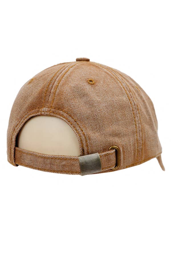 Cap Zone - Wholesale Baseball Cap - Unisex - American Flag Rhinestone Patch Washed Denim Baseball Cap8