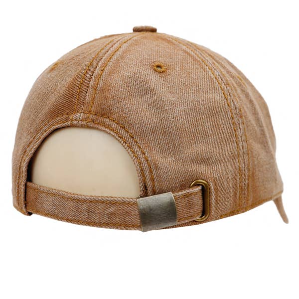 Cap Zone - Wholesale Baseball Cap - Unisex - American Flag Rhinestone Patch Washed Denim Baseball Cap8