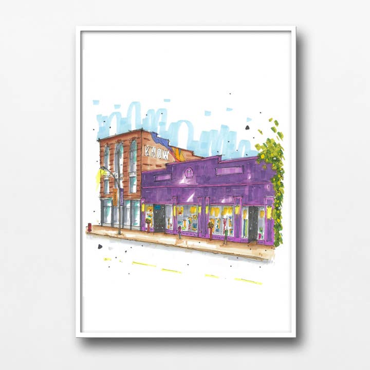 Windsor Makers Studio and Art Market street scene for wholesale by Downtown Sketcher