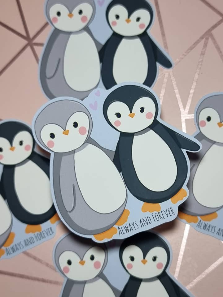 Penguin couple always and forever for wholesale by River Crescent Crafts