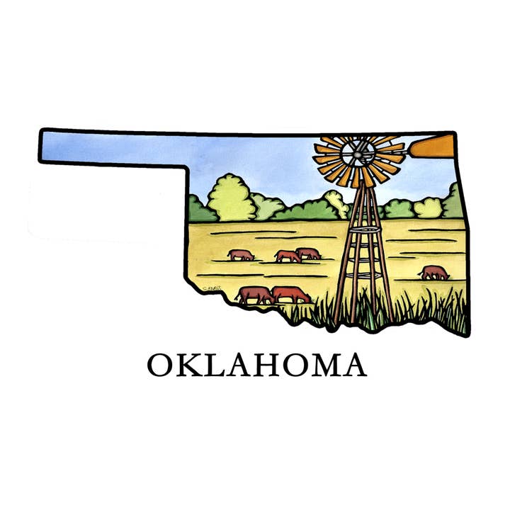 Sarah Angst Art - Wholesale Postcard - Custom Name Dropped State Postcards - Pack of 10018