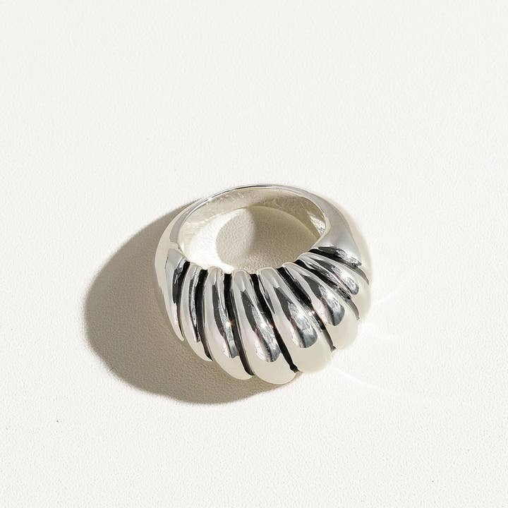 Silver Nalani 18K GoldContemporary Croissant Ring for wholesale on Faire