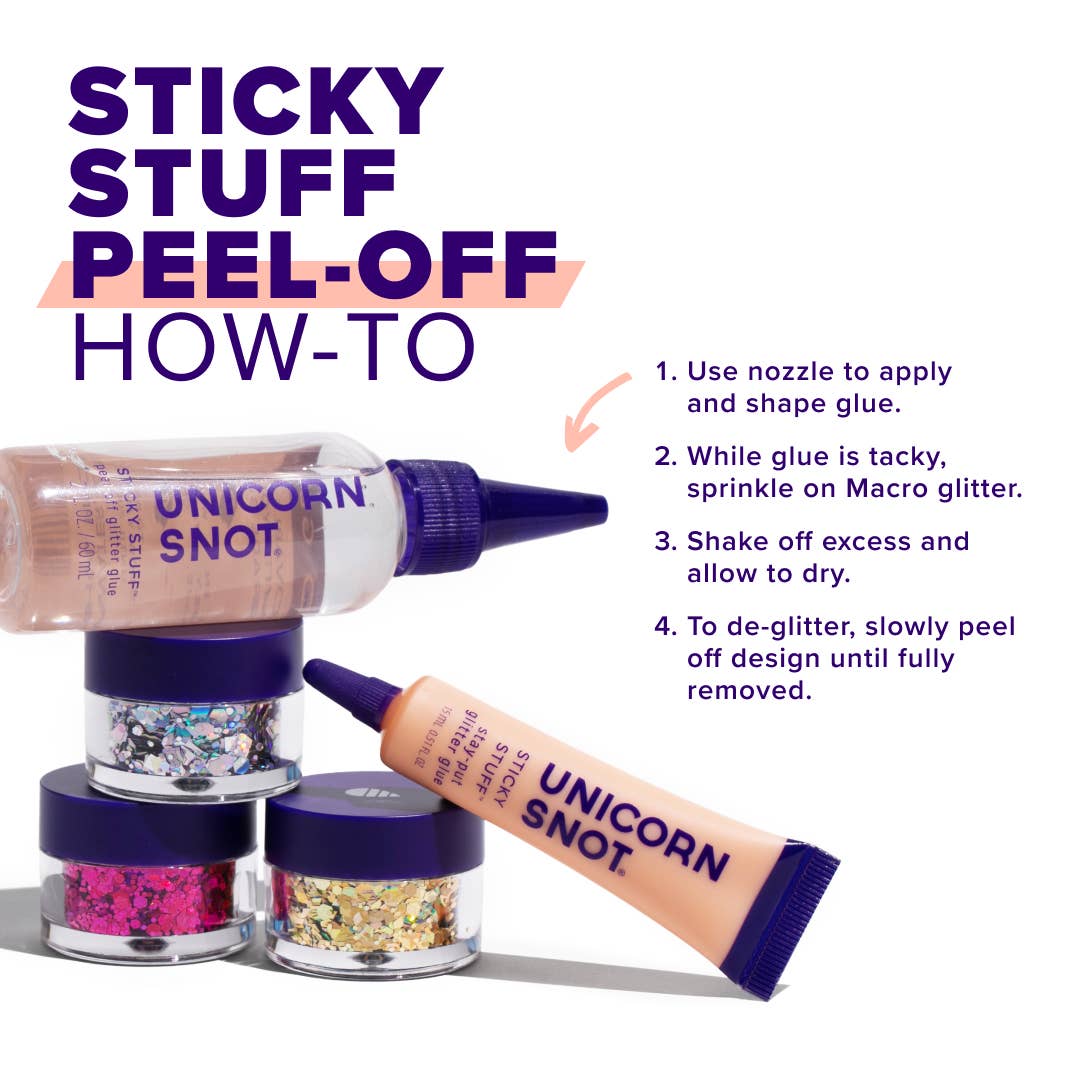 Unicorn Snot | Glitter Beauty - Venta al por mayor Purpurina para el cuerpo - Cosas Pegajosas | Adhesivo Desprendible con Purpurina | Pegamento con Purpurina5