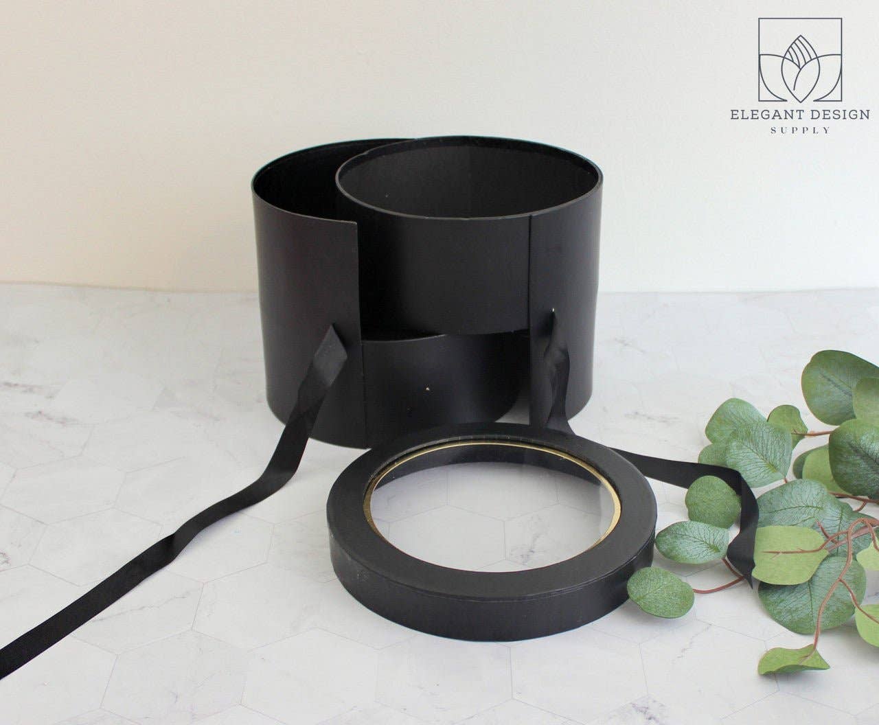 Elegant Design Supply – Engroshandel Gaveæske – To lag rund blomsterkasse med klart låg7