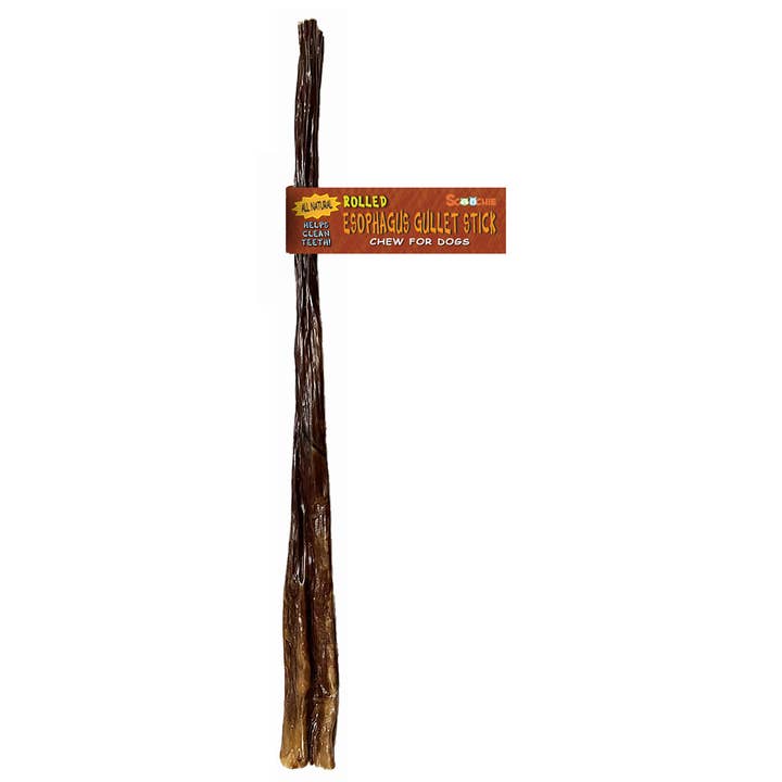 Scoochie Pet Products - Wholesale Pet Treats - Dog - 12 Inch Rolled Esophagus Jerky AKA Gullet Sticks