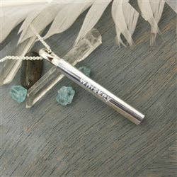 Luxe Design Jewellery - Wholesale Individual Charm/Pendant - Cylinder Urn Pendant for Cremation Ashes Sterling Silver Matte15