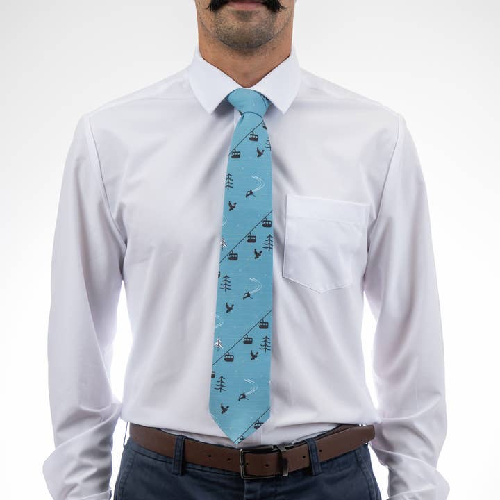 Bombora Ties - Wholesale Necktie - Men's - Lift Lines (Blue)3