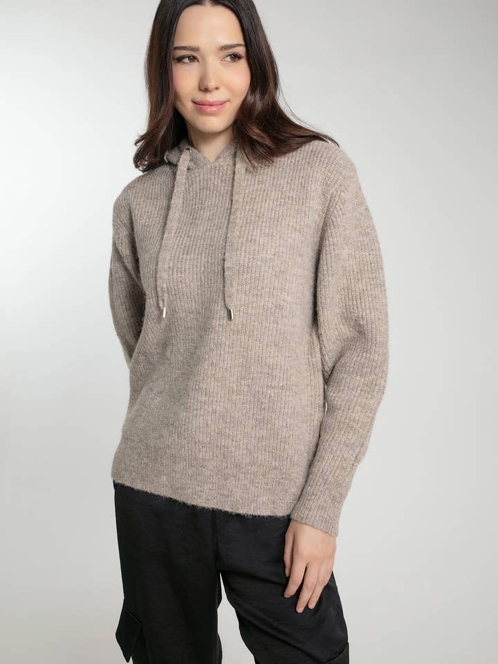 FELPA NORWOOD LAVORATA A MAGLIA IN VISONE per la vendita all'ingrosso da parte di NOOKI DESIGN LTD