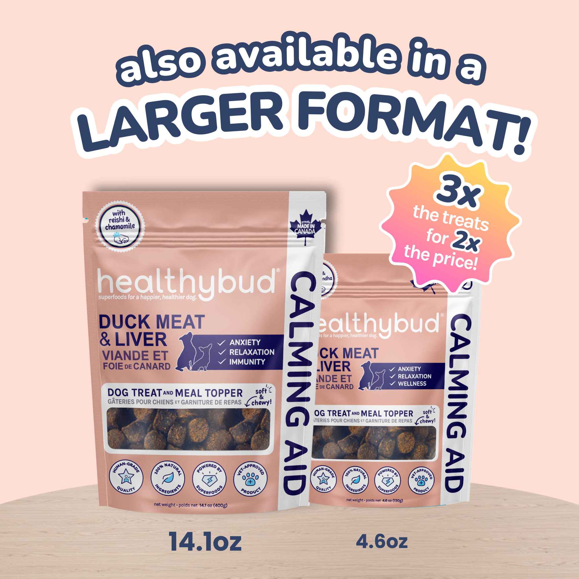 Healthybud - Wholesale Pet Treats - Dog - Healthybud's Functional Duck Calming Aid Dog Treats6