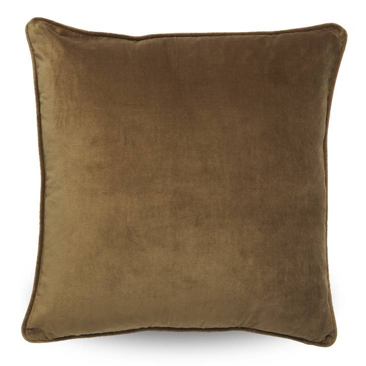 Canvas + Sasson - Wholesale Throw Pillow Cover - Classic Velvet Cushion Cover Caramel1