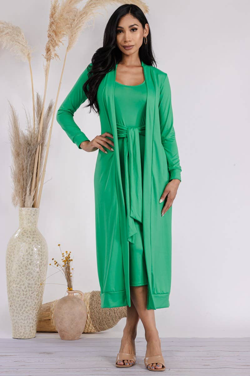 H&H Fashion Inc. - Wholesale Dress - Women's - HH657X-SL-NEW - 2PC Cardigan and Dress Set0