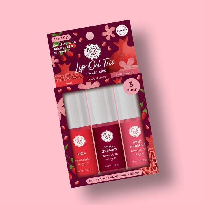 Tinted Lip Oil Trio - Sweet Lips for wholesale by Woolzies