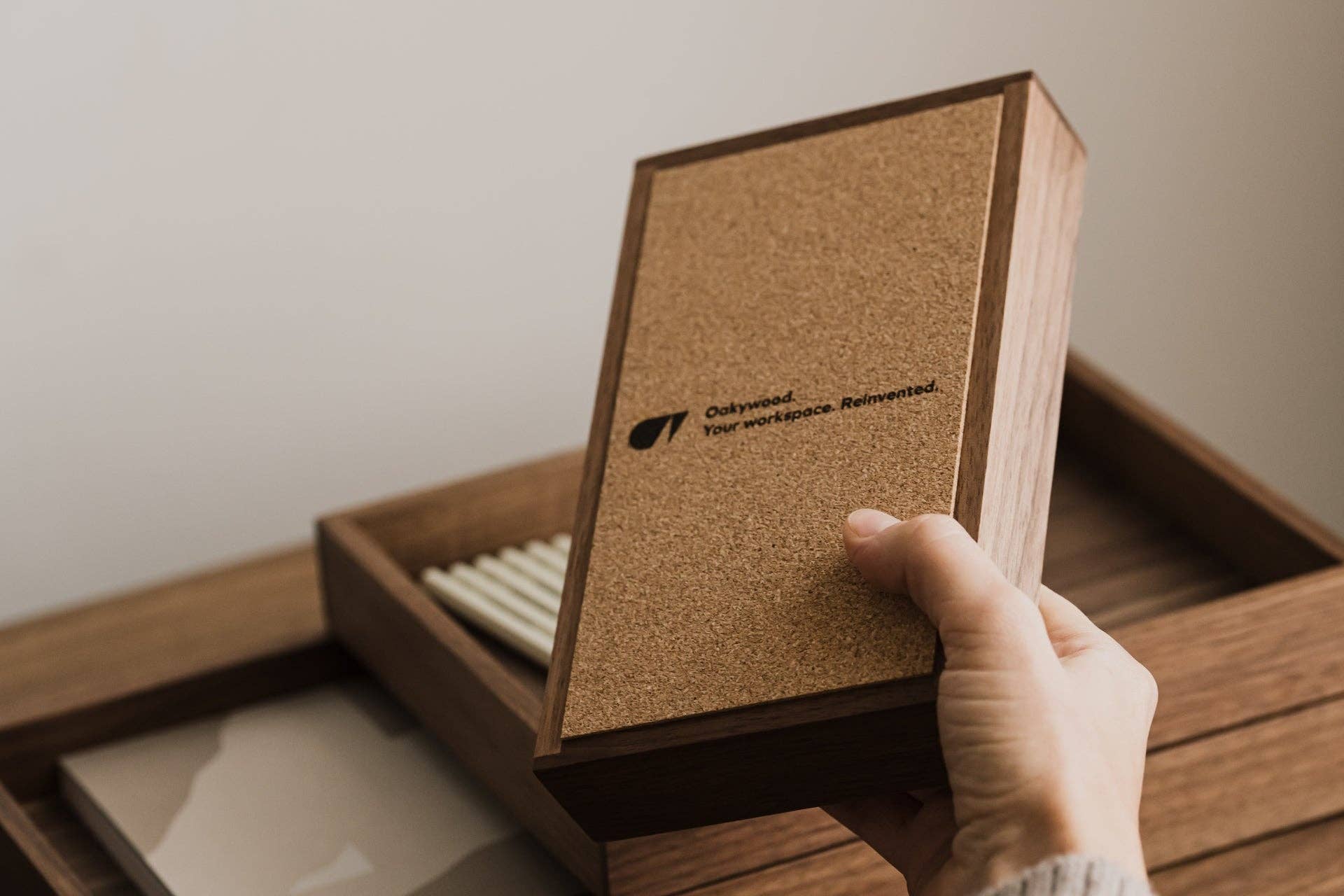 Oakywood - Wholesale Desk Tray - Stackable Valet Tray – Modular Wooden Desk Organizer4