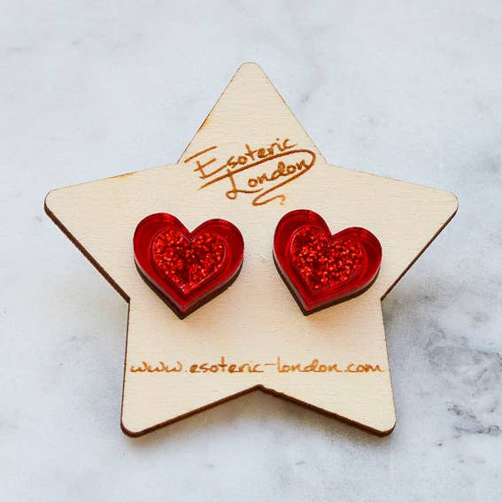 Heart Stud Earrings for wholesale by Esoteric London