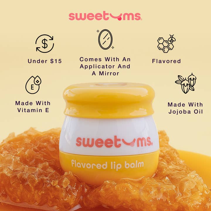 Sweetums - Wholesale Lip Balm - Honey Flavored Lip Gloss Jojoba Oil Vegan Holiday Beauty1