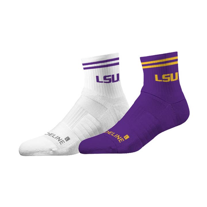 LSU | Half Calf Knit | NCAA 2 Pack | N02625478ML for wholesale by Strideline
