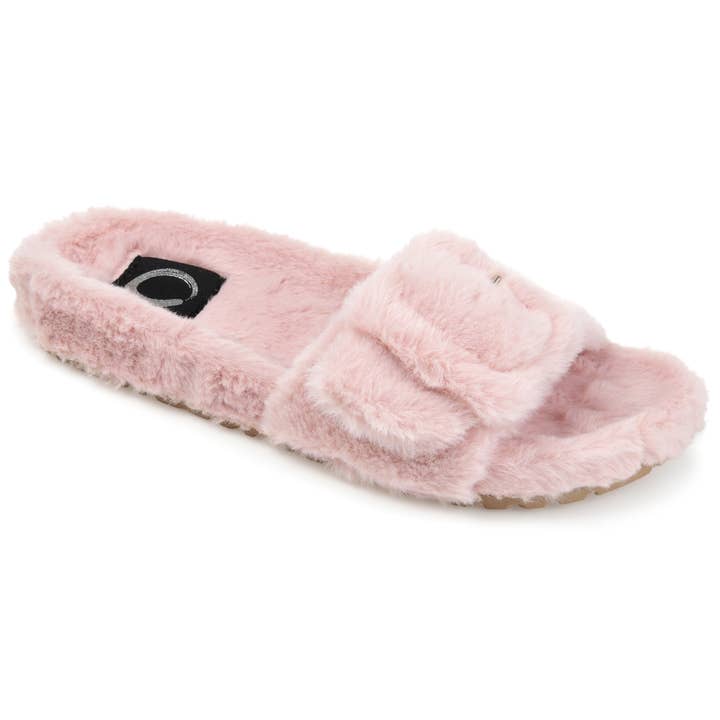 Journee Collection Women's Faux Fur Shadow Slipper for wholesale by Journee