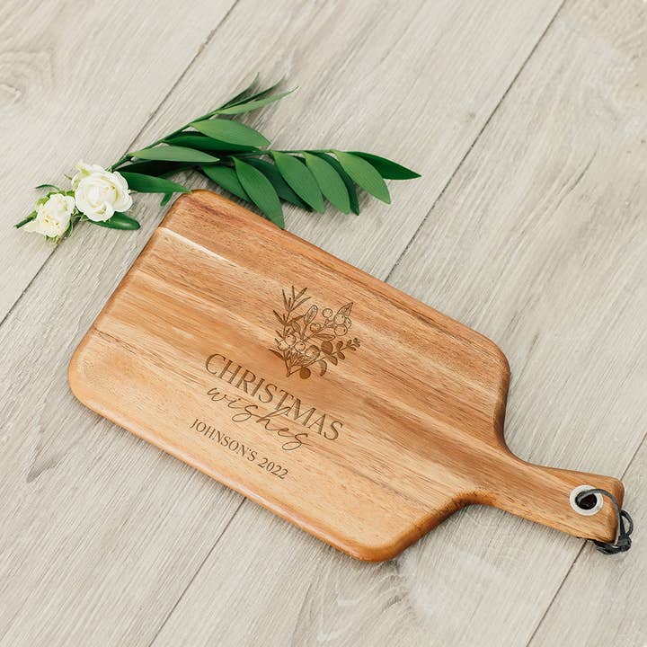 Weddingstar Inc. - Wholesale Cutting Board - Wooden Paddle Cutting & Serving Board - Berry Bunch