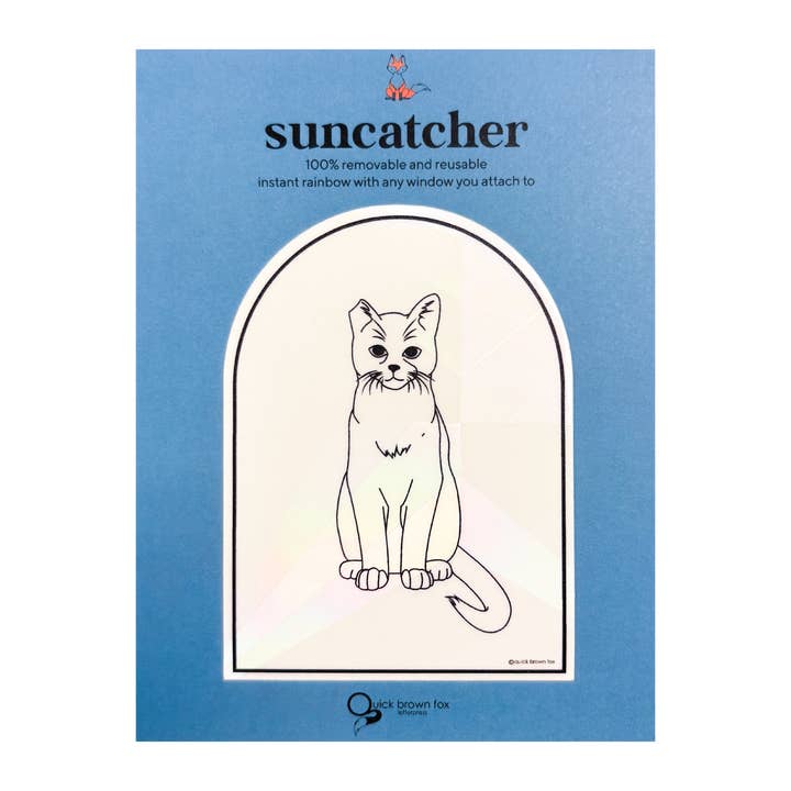 Attrape-soleil Chat - Attrape-soleil en vinyle pour la vente par Quick Brown Fox Letterpress