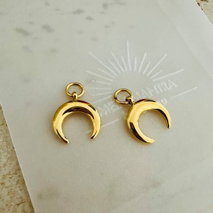 Mein Mantra - Wholesale Hoop Earrings - Crescent Charms1