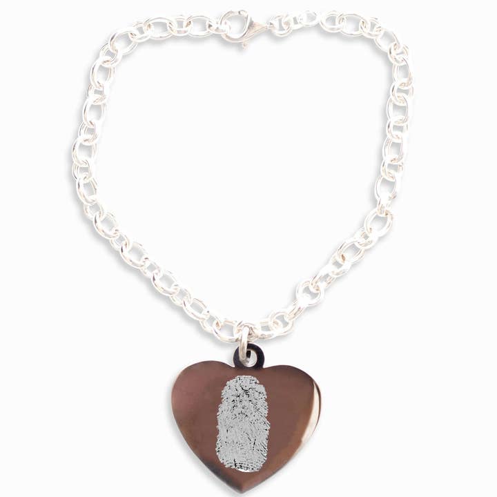 Heart Fingerprint Bracelet for wholesale by Gemz By Emz