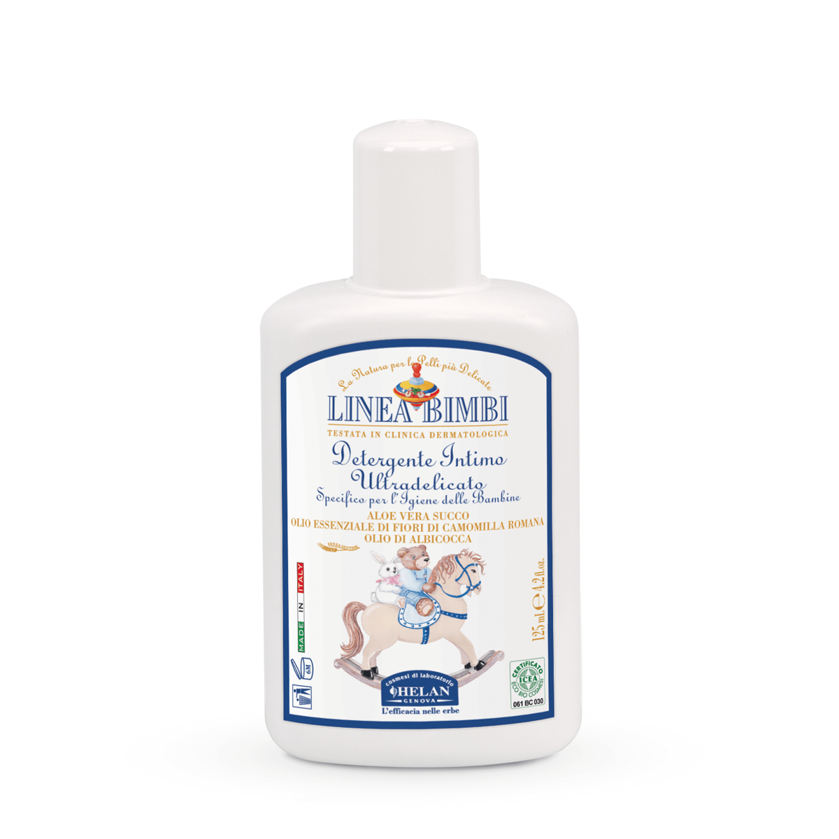 HELAN COSMESI DI LABORATORIO – Engroshandel Kropssæbe/brusegel – Børn og baby – LINEA BIMBI intimrenser 125 ml1