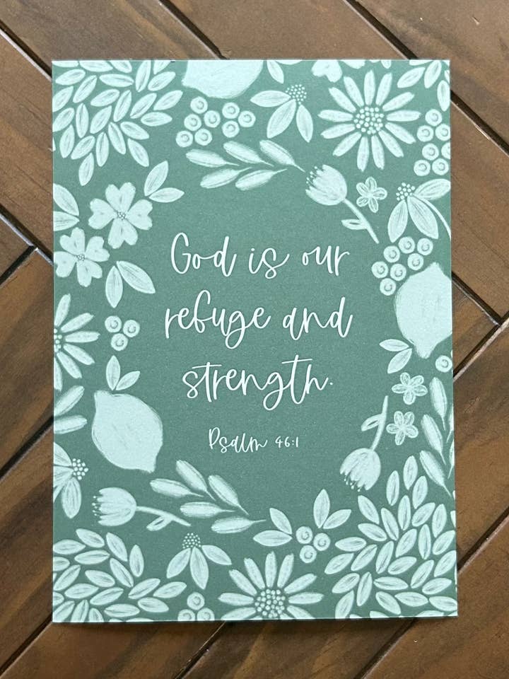 Psalm 46:1 - Bible verse print for wholesale by Daisy & Joy Design