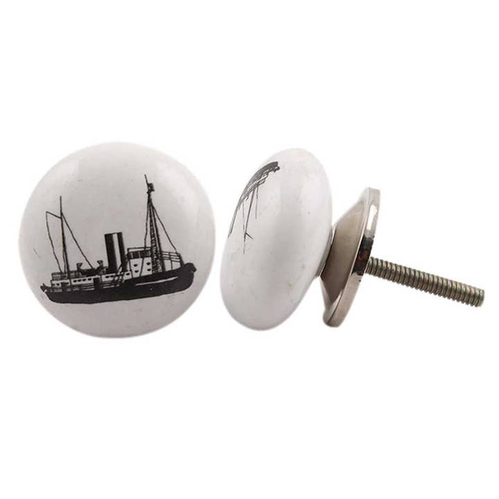 1 stuk keramische witte kinderkastknoppen trekken voor wholesale door Daana Paani LLC