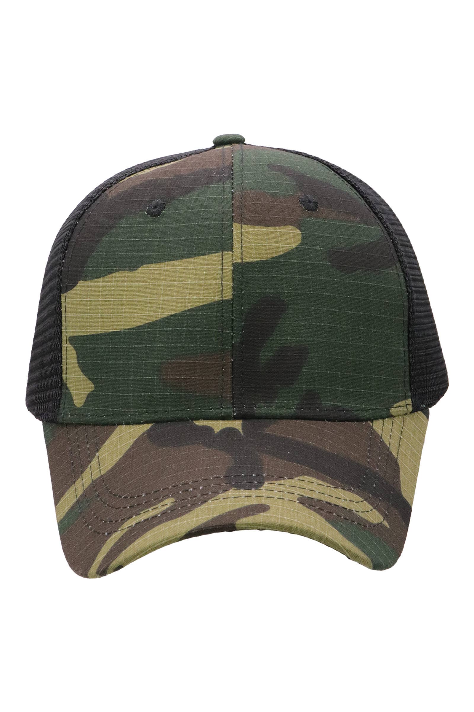 ASSORTI Chapeau de camionneur camouflage en coton ripstop en vente sur Faire2