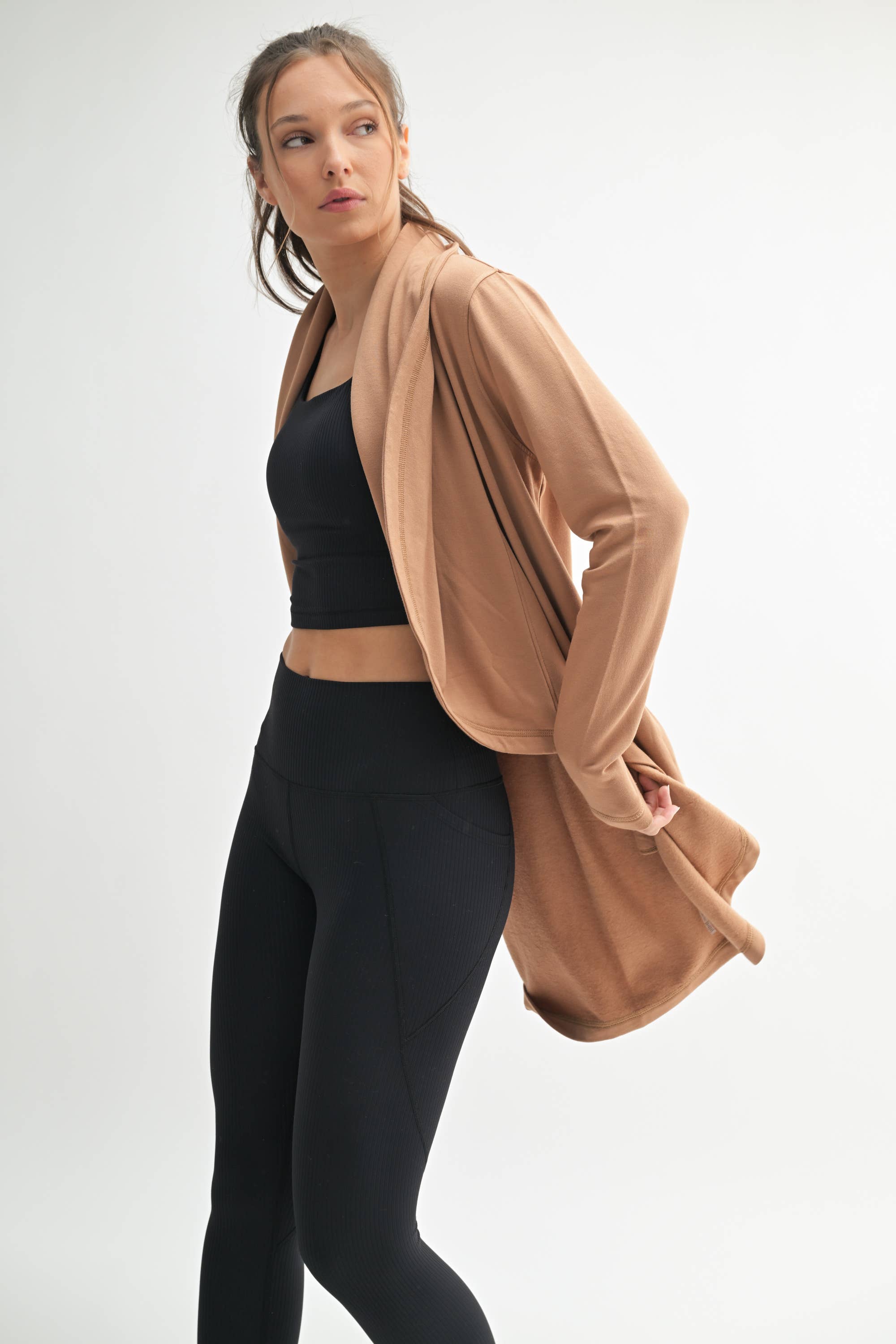 Mono B - Venta al por mayor Cárdigan - Mujer - Cárdigan abierto fluido con forro polar5