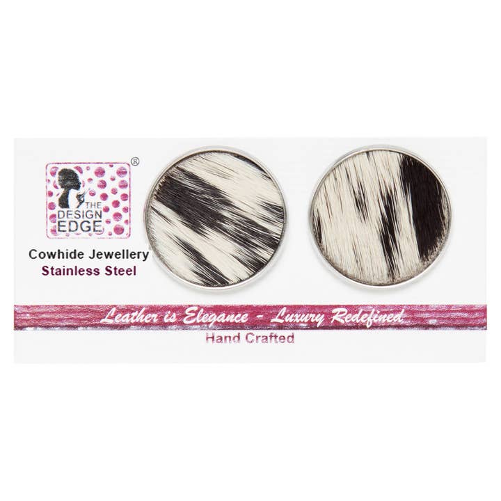 The Design Edge - Wholesale Stud/Post Earrings - Uganda - Stud Earrings - Cowhide 20MM Stainless Steel