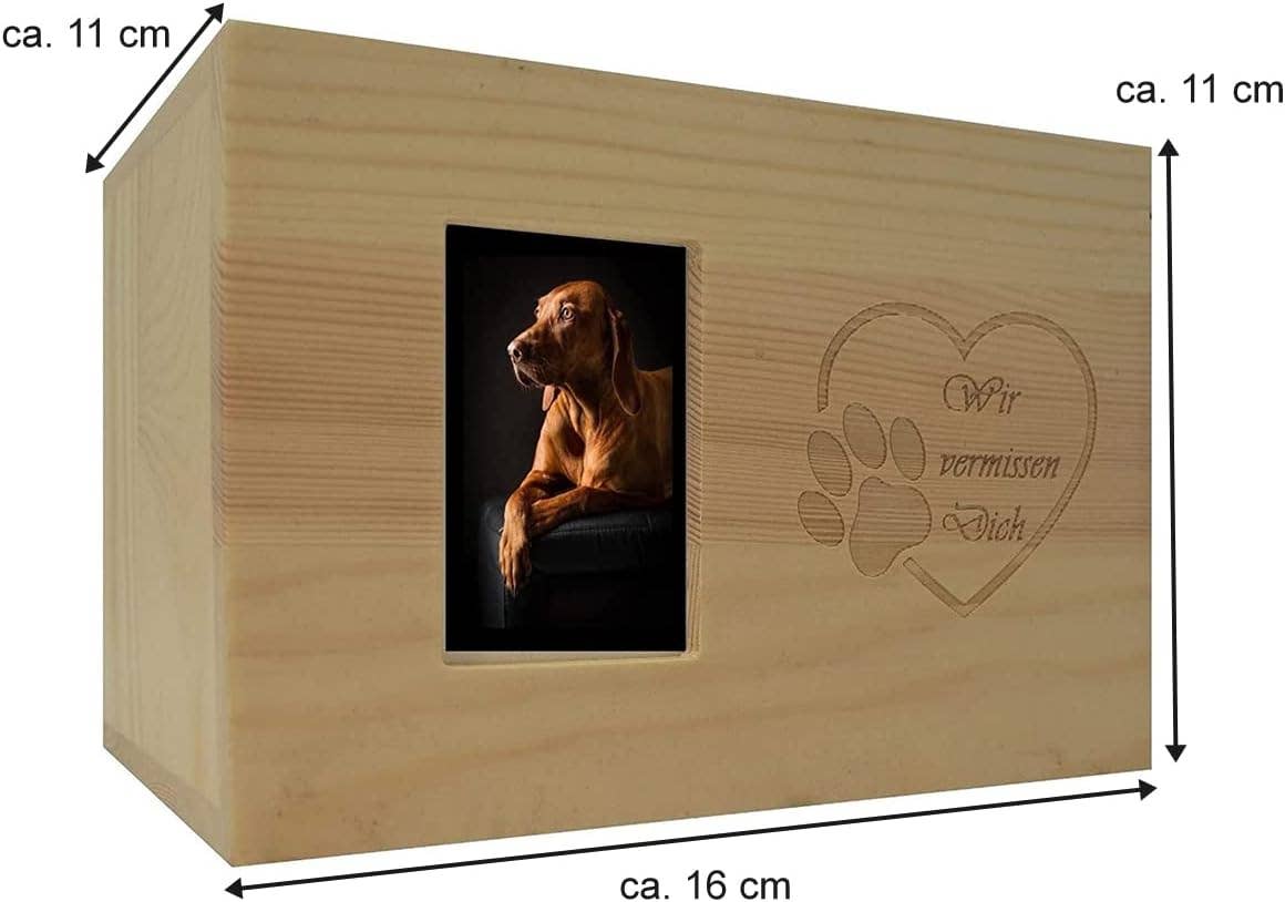 petbye - Wholesale Pet Urn/Keepsake Box - Wooden Pet Urn with Photo Frame - 16x11x11 cm1