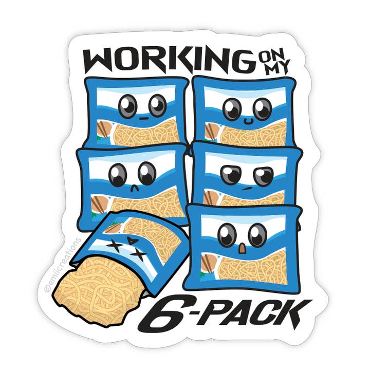 Emii Creations - Wholesale Sticker - 6-Pack Instant Ramen Sticker2