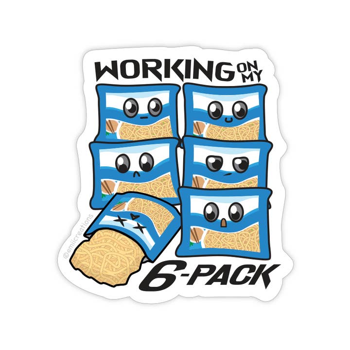 Emii Creations - Wholesale Sticker - 6-Pack Instant Ramen Sticker