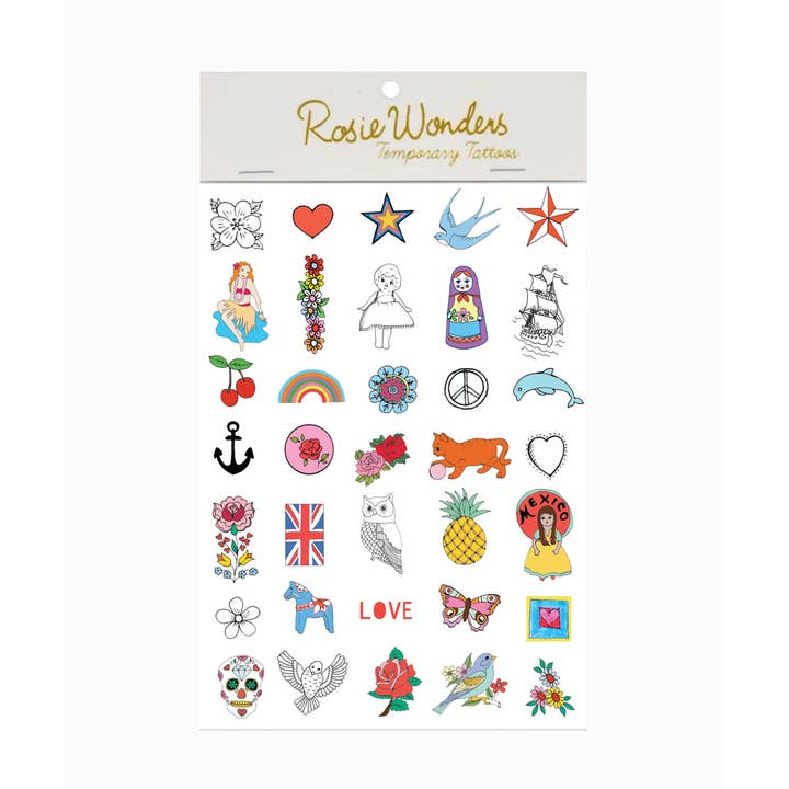 A6 Mini-Finger-Tattoos für den Großhandel von Rosie Wonders