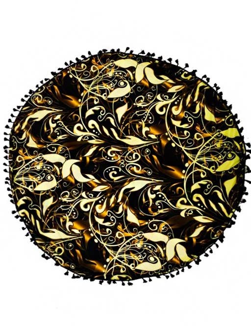 Microfiber Dyed Circle Beach Towel for wholesale by Cap Zone