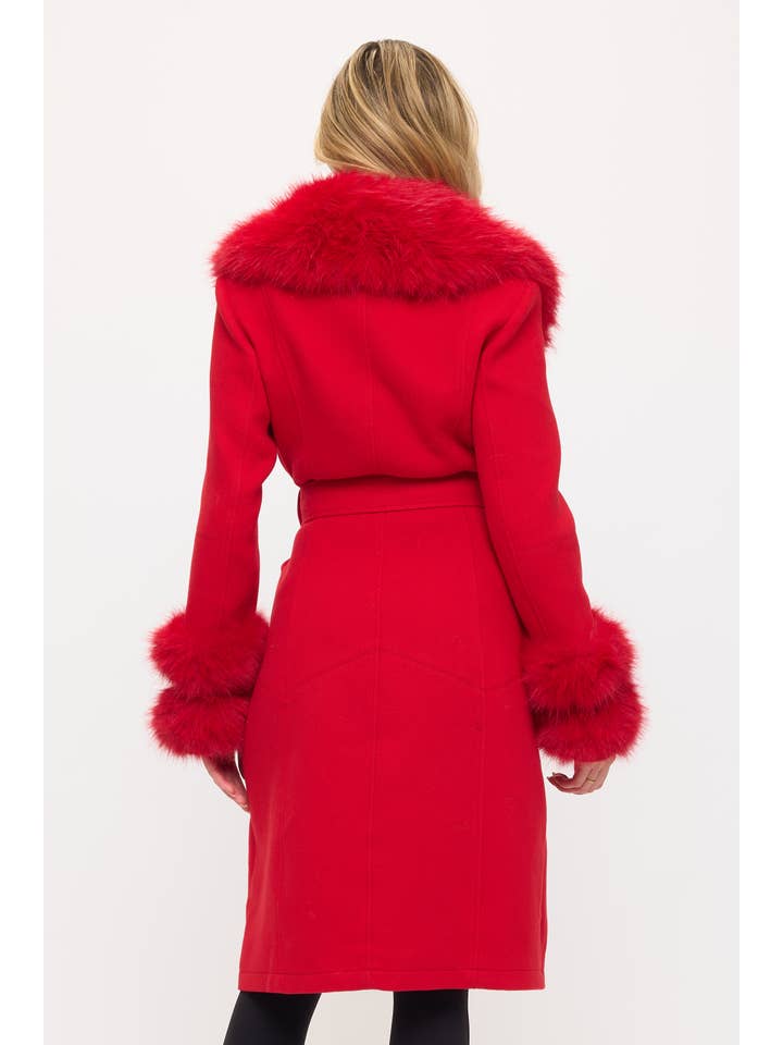 Coalition Apparel Inc - Vente Manteau en fourrure/fausse fourrure – femme - CLAWC0008 : Manteau en fourrure maxi Imperial Luxe8