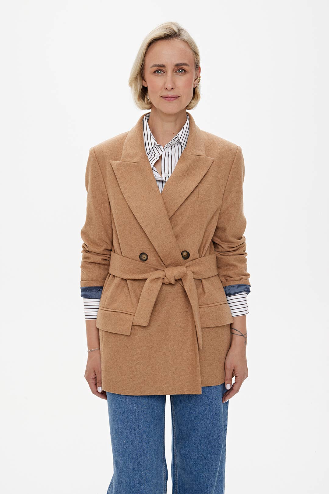 CAPSULE by Agnė Gilytė - Wholesale Blazer - Women's - Blazer 'MILAN' | premium wool mix in caramel11