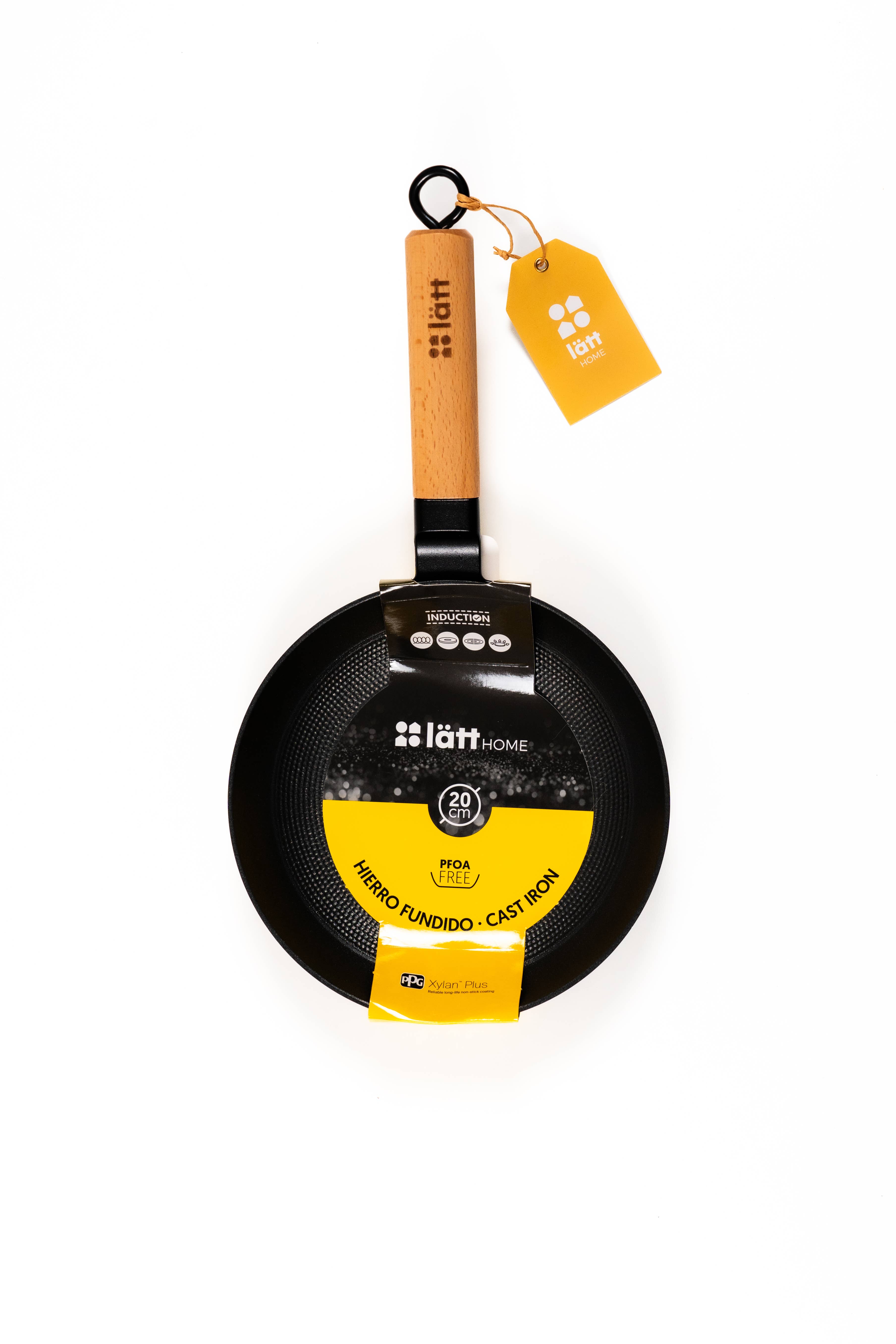 Lätt Home – Engroshandel Støbejernspande – Lätt Home stegepande i støbejern 20 cm med træhåndtag6