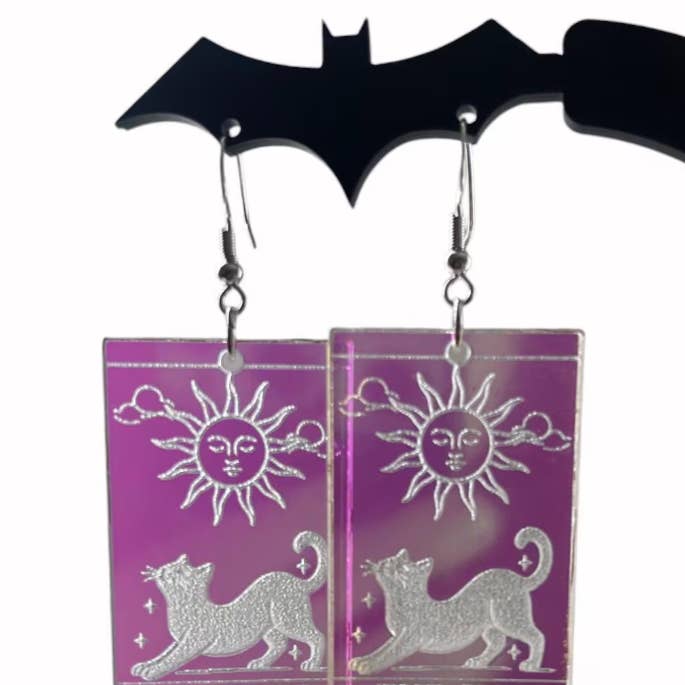 Brincos de Cartas de Tarot Iridescentes por atacado de Cherry Moonlight Co