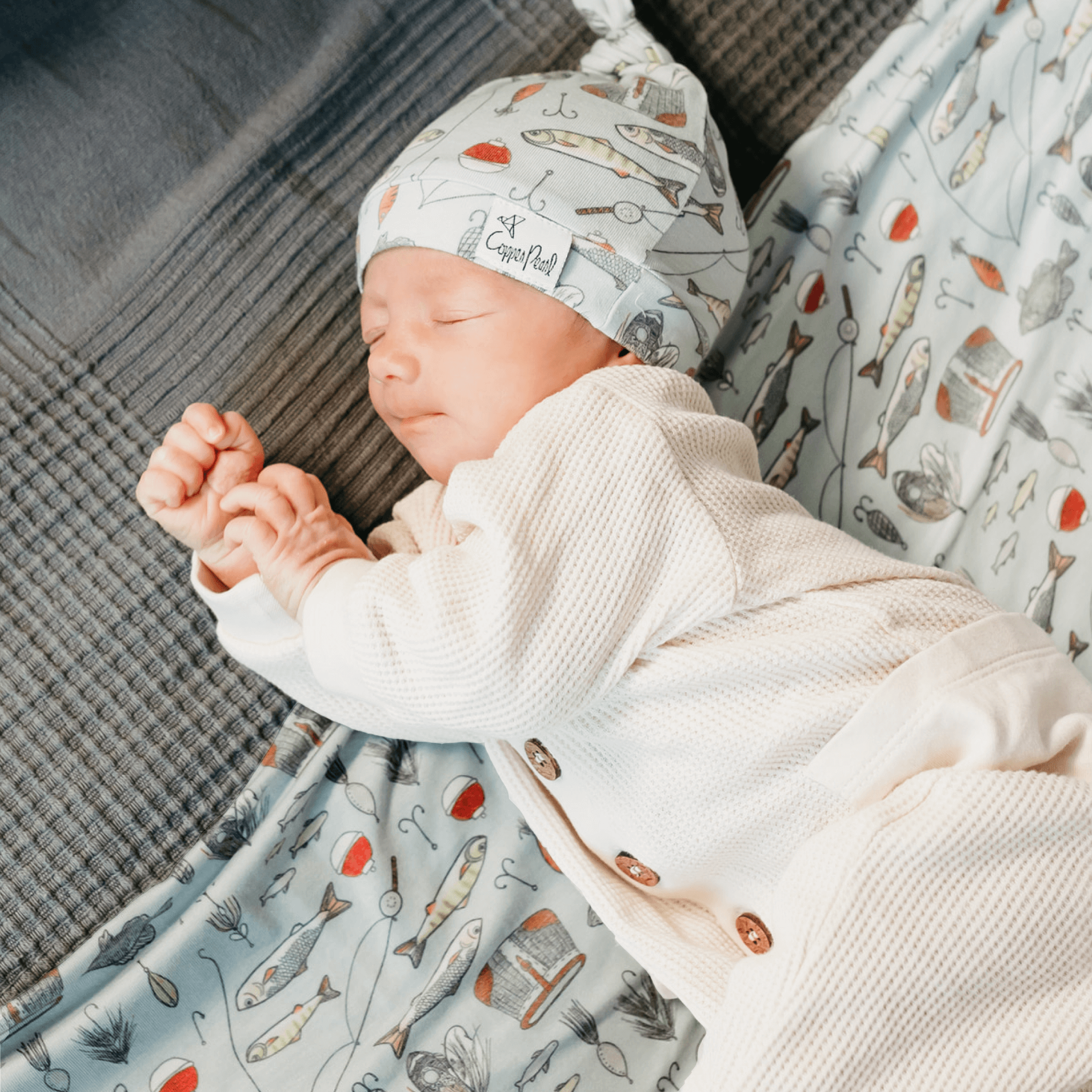 Copper Pearl - Wholesale Swaddle - Baby - Knit Swaddle Blanket - Trout5