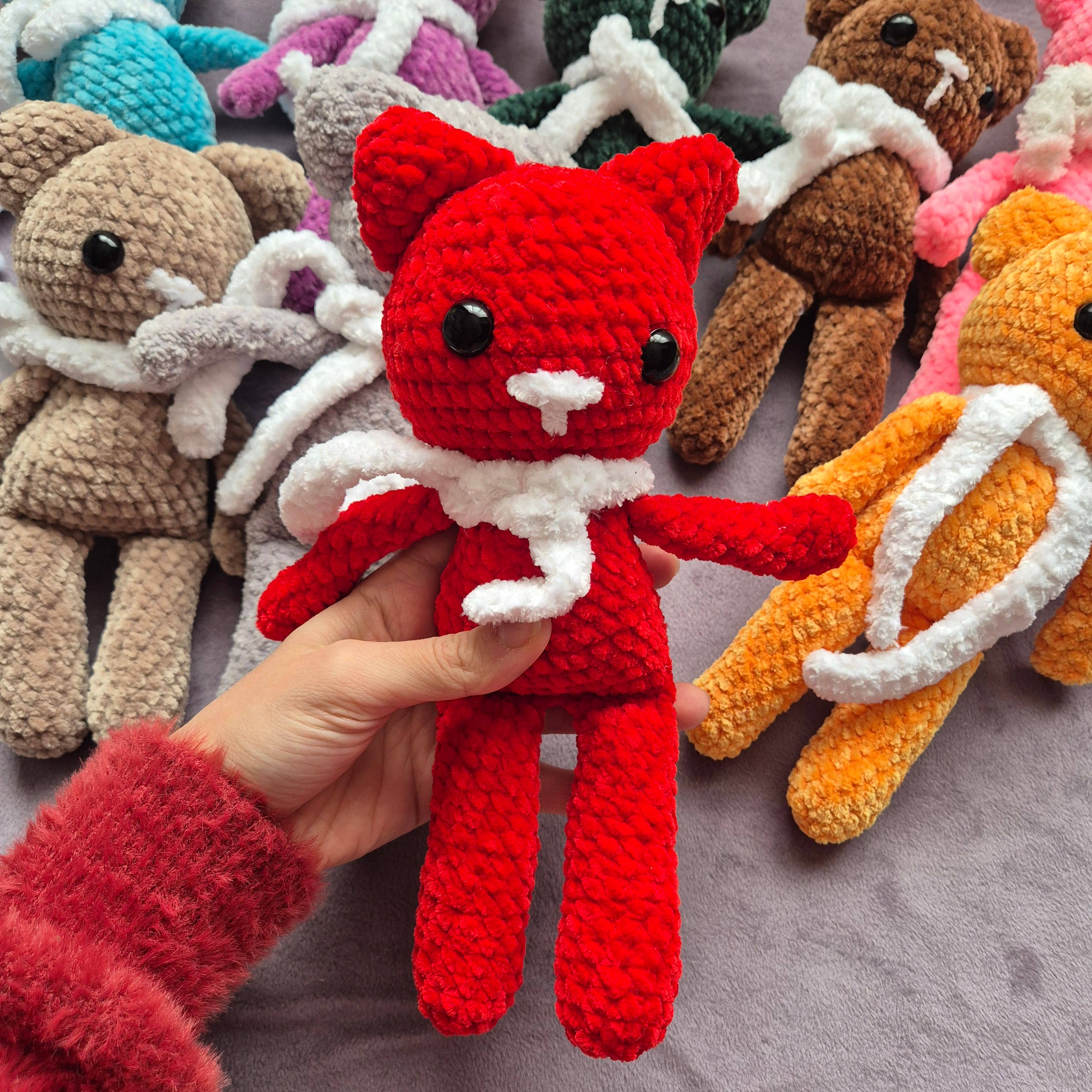 despinacrafting - Vente Peluche – enfant et bébé - Chat en peluche au crochet, jouet en peluche9
