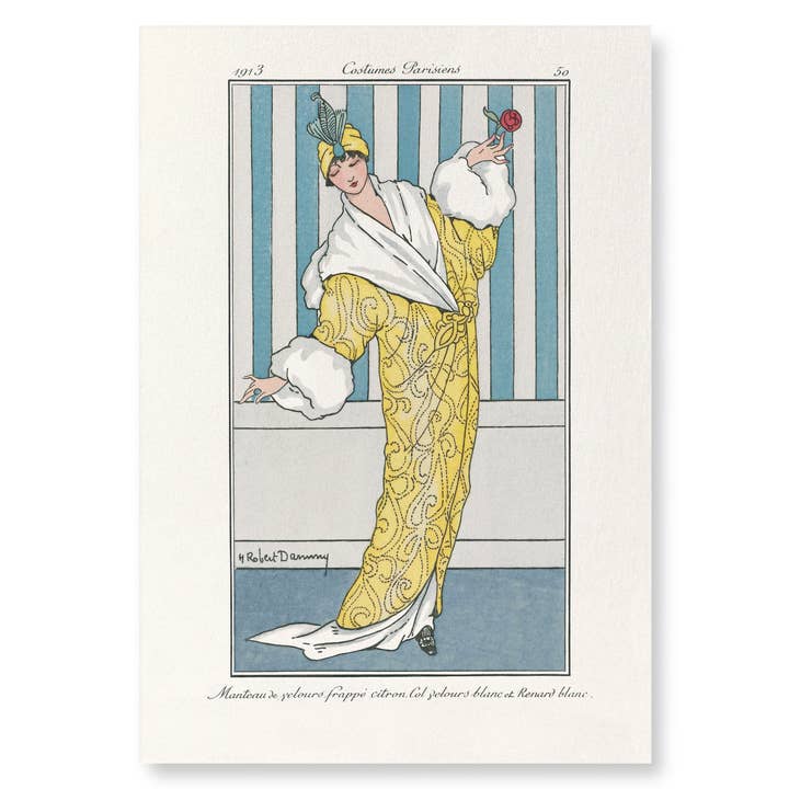 MANTEAU DE VELOURS FRAPPÉ CITRON (1913): Vintage-Kunstdruck für den Großhandel von Ezen Trade