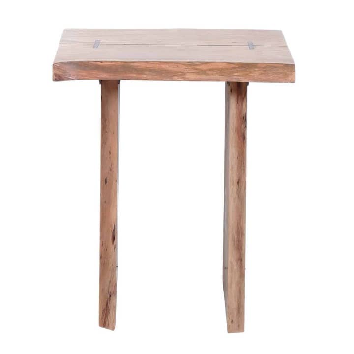 Table d'appoint en bois d'acacia Nova avec bord naturel pour la vente par Pinkcity