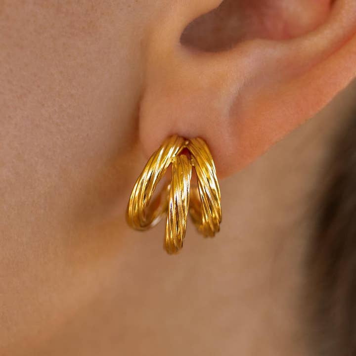 ALCO Jewelry - Wholesale Clip-On Earrings - Noa Earrings Gold